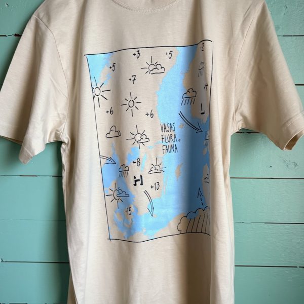 T-skjorta, "Man blåser bort", oblekt standard